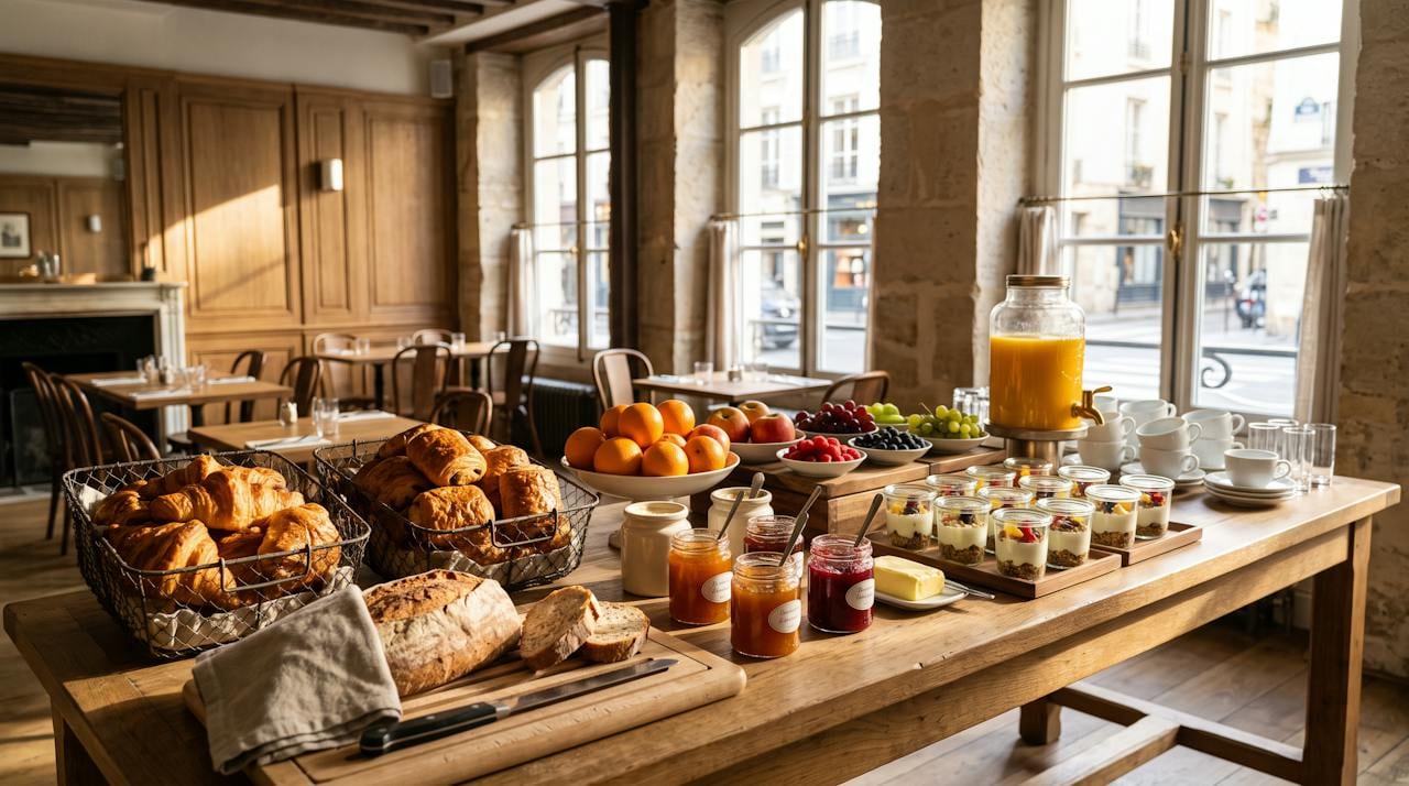 le petit-déjeuner buffet