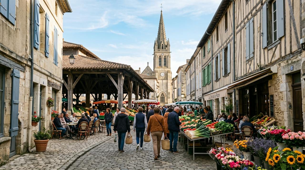 la vieille ville et le marché couvert
